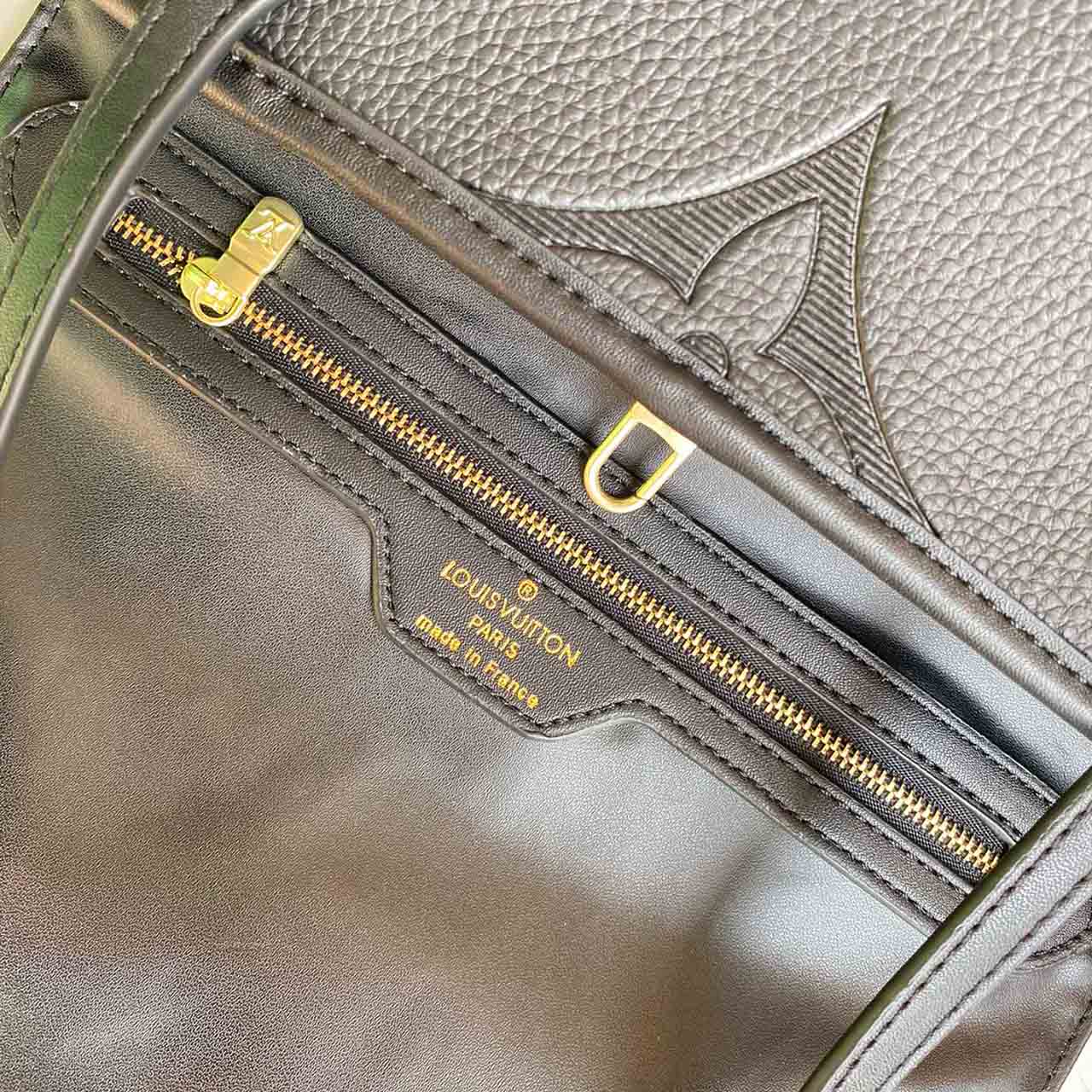 Louis Vuitton Huyfull MM Monogram Empreinte Leather M45685 Negro/Beige/Azul-4