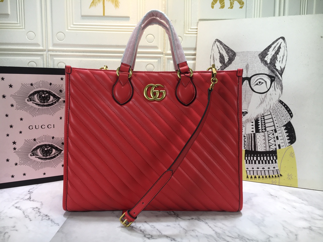 bolsita de bolso mediano Gucci AAA-Marmont-4
