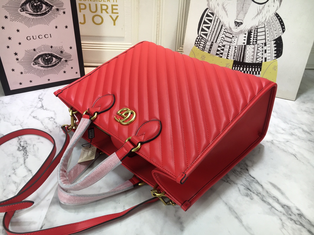 bolsita de bolso mediano Gucci AAA-Marmont-6