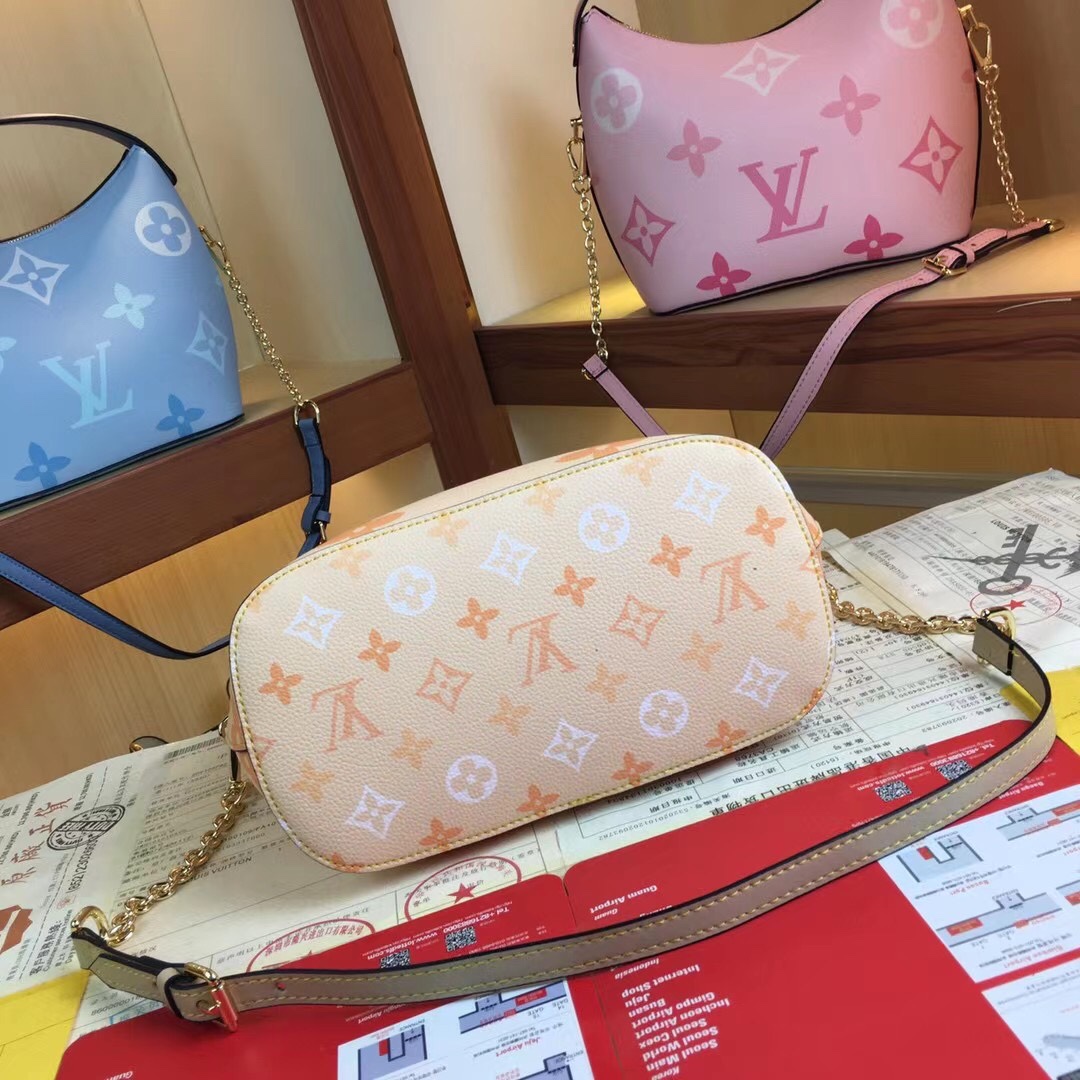 Louis Vuitton Marshmallow Hobo Bolsa Beige/Pink/Blue-3