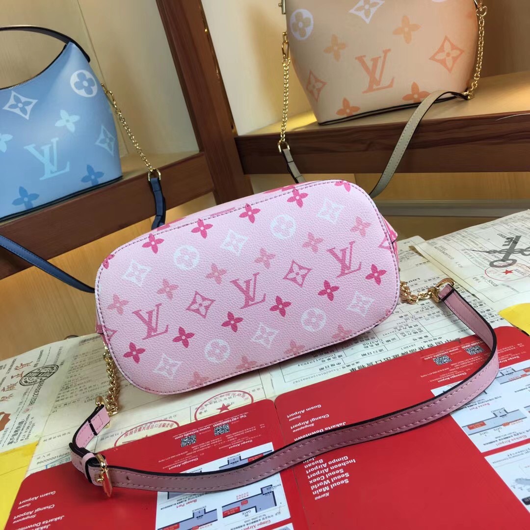 Louis Vuitton Marshmallow Hobo Bolsa Beige/Pink/Blue-9