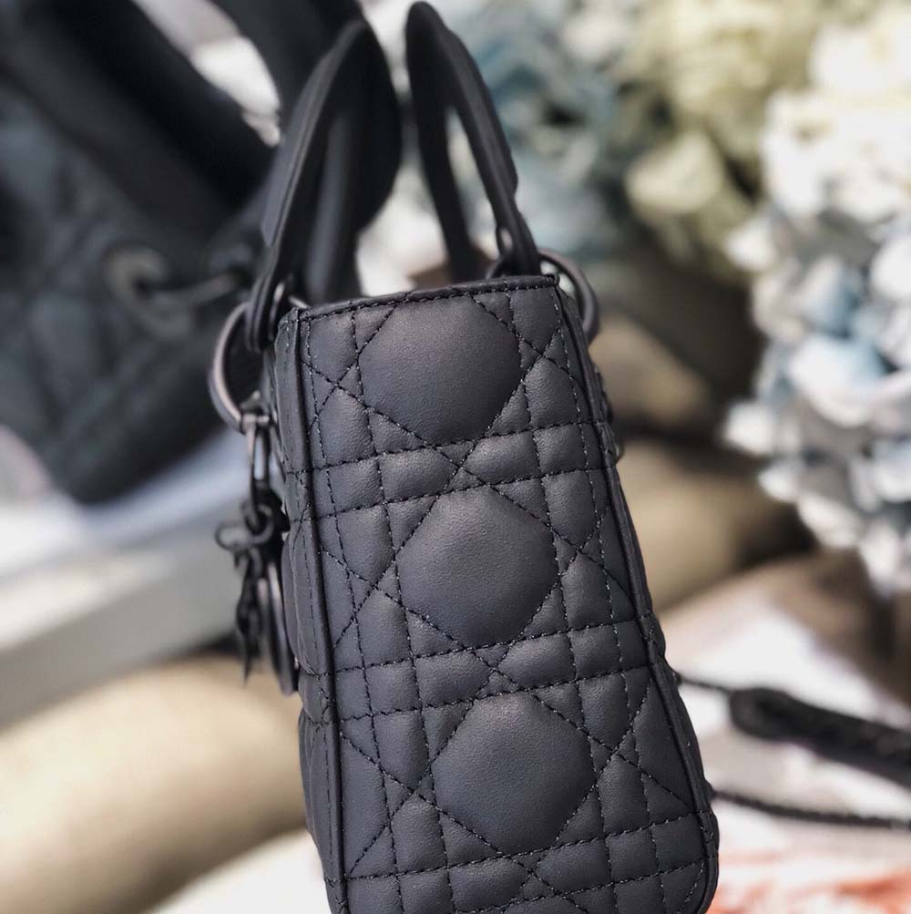 Dior Aaa-Mini Lady Dr Bolsa Pure-Black/Pink/Gray-1