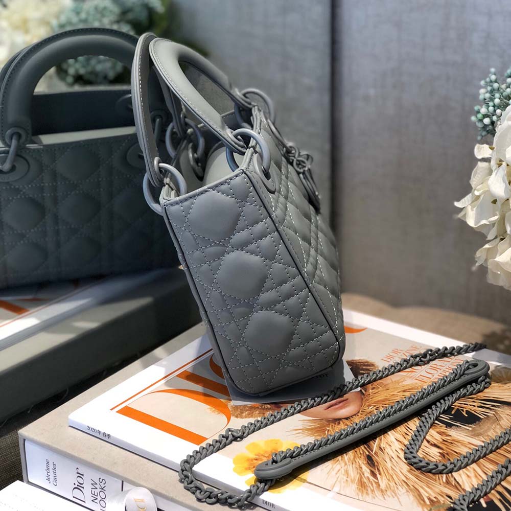 Dior Aaa-Mini Lady Dr Bolsa Pure-Black/Pink/Gray-6