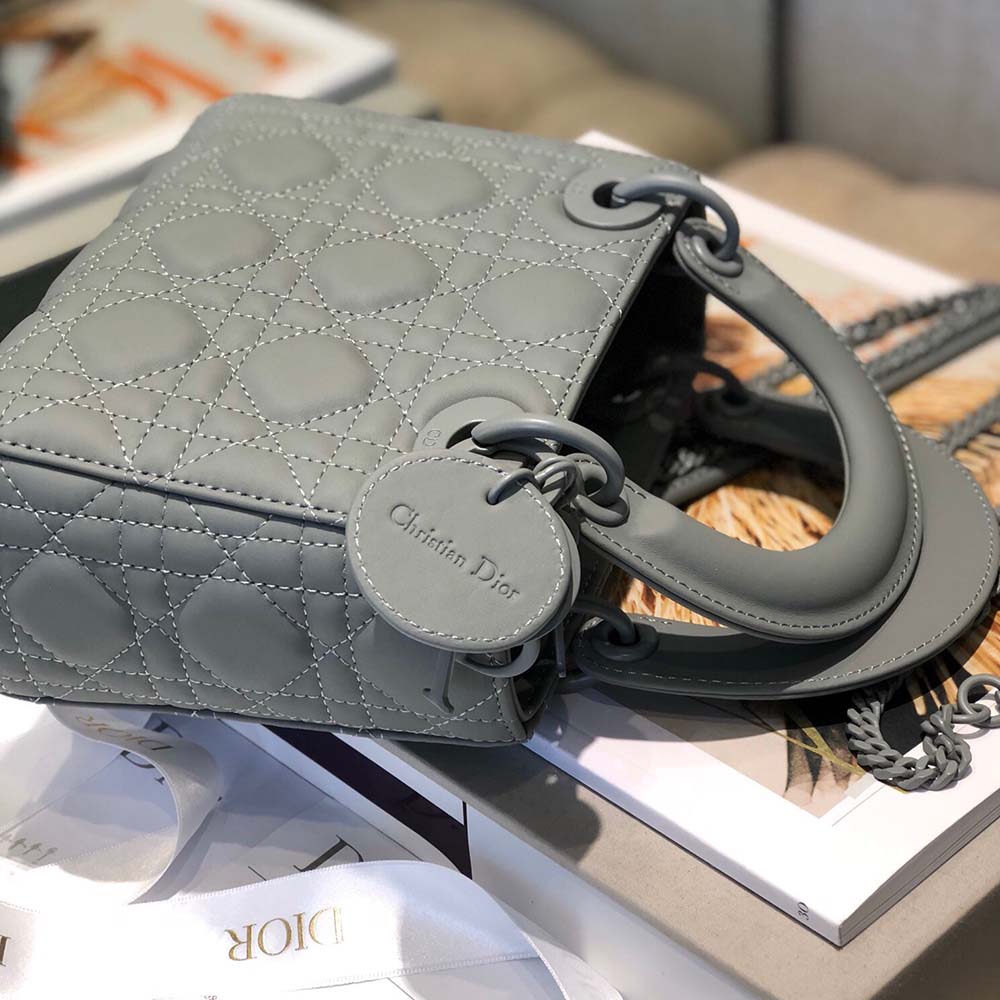 Dior Aaa-Mini Lady Dr Bolsa Pure-Black/Pink/Gray-8