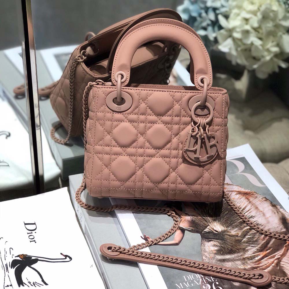 Dior Aaa-Mini Lady Dr Bolsa Pure-Black/Pink/Gray-10