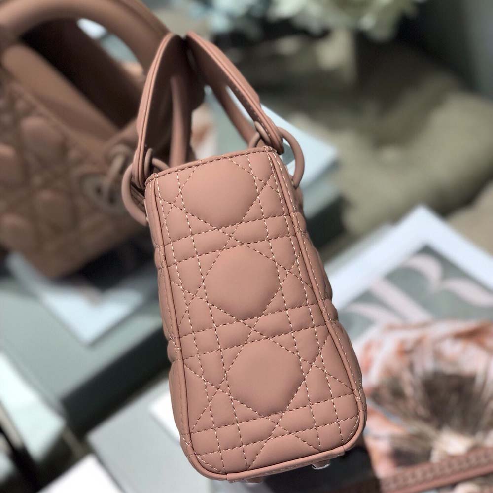 Dior Aaa-Mini Lady Dr Bolsa Pure-Black/Pink/Gray-11