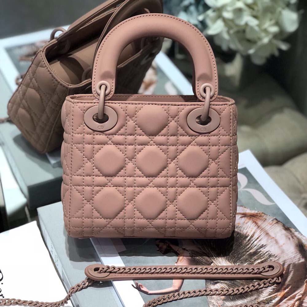 Dior Aaa-Mini Lady Dr Bolsa Pure-Black/Pink/Gray-12
