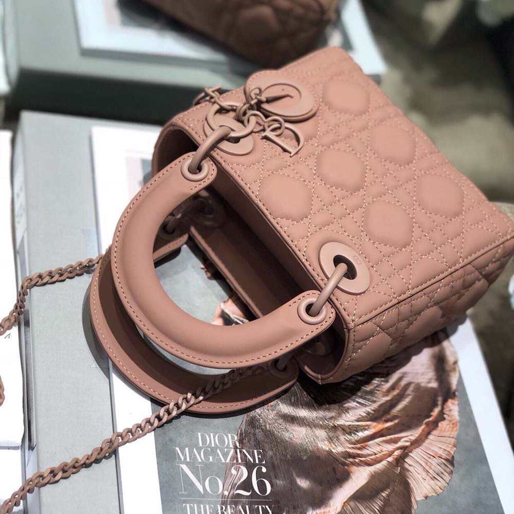 Dior Aaa-Mini Lady Dr Bolsa Pure-Black/Pink/Gray-13