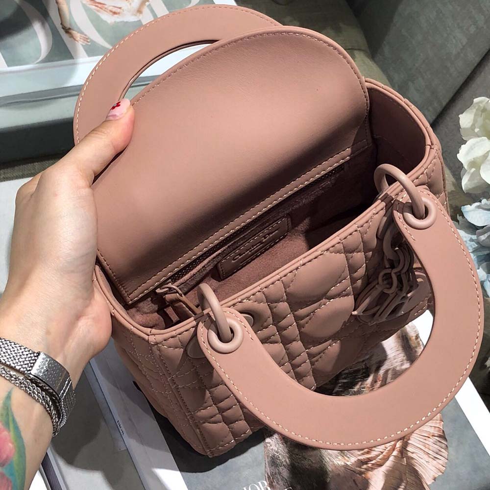 Dior Aaa-Mini Lady Dr Bolsa Pure-Black/Pink/Gray-14