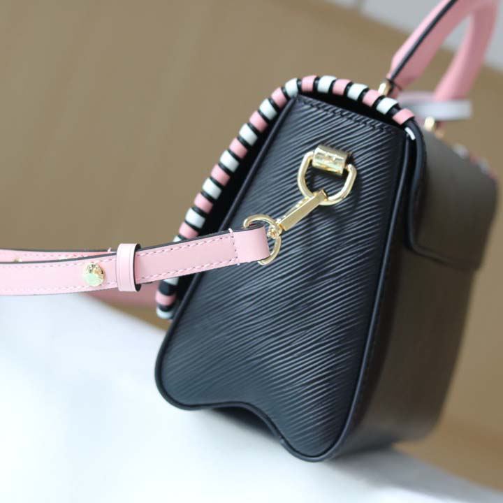 Louis Vuitton Twist MM HandBolsa Negro/Pink/Brown-2
