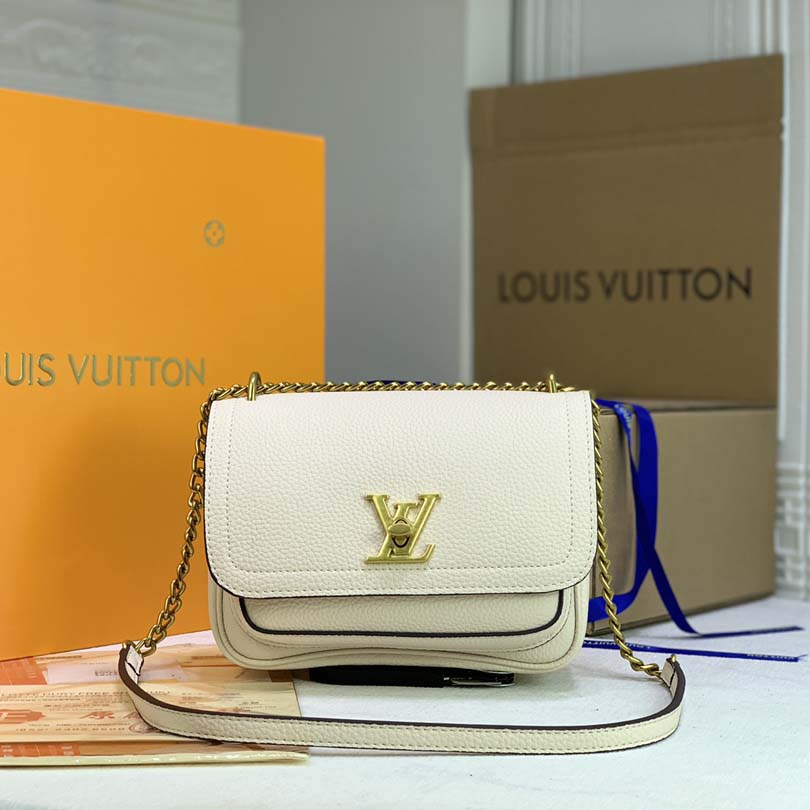 LOUIS VUITTON LOCKME Cadena PM Black/White/Pink-5