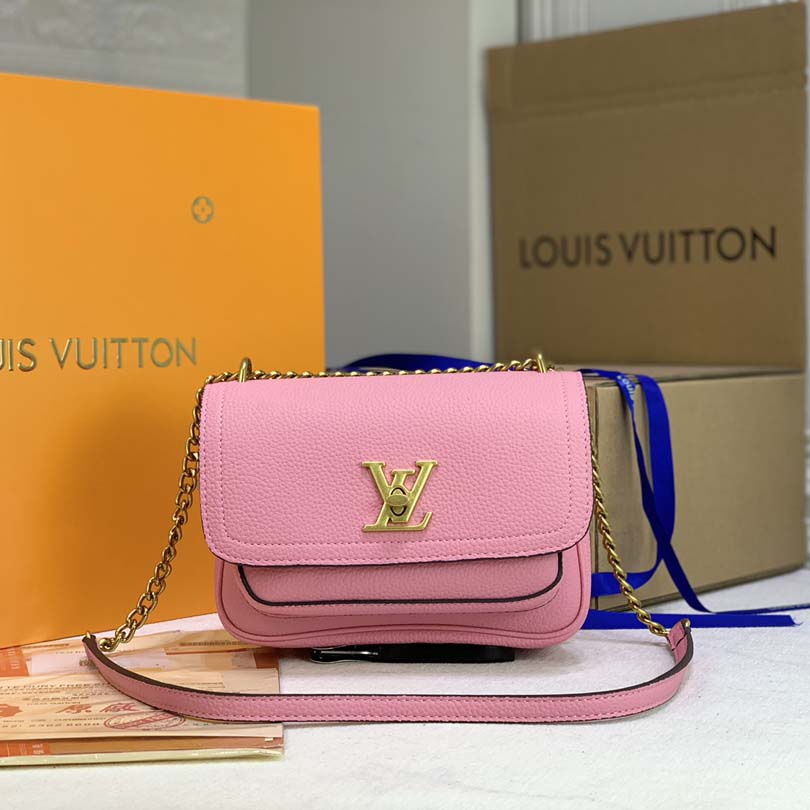 LOUIS VUITTON LOCKME Cadena PM Black/White/Pink-9