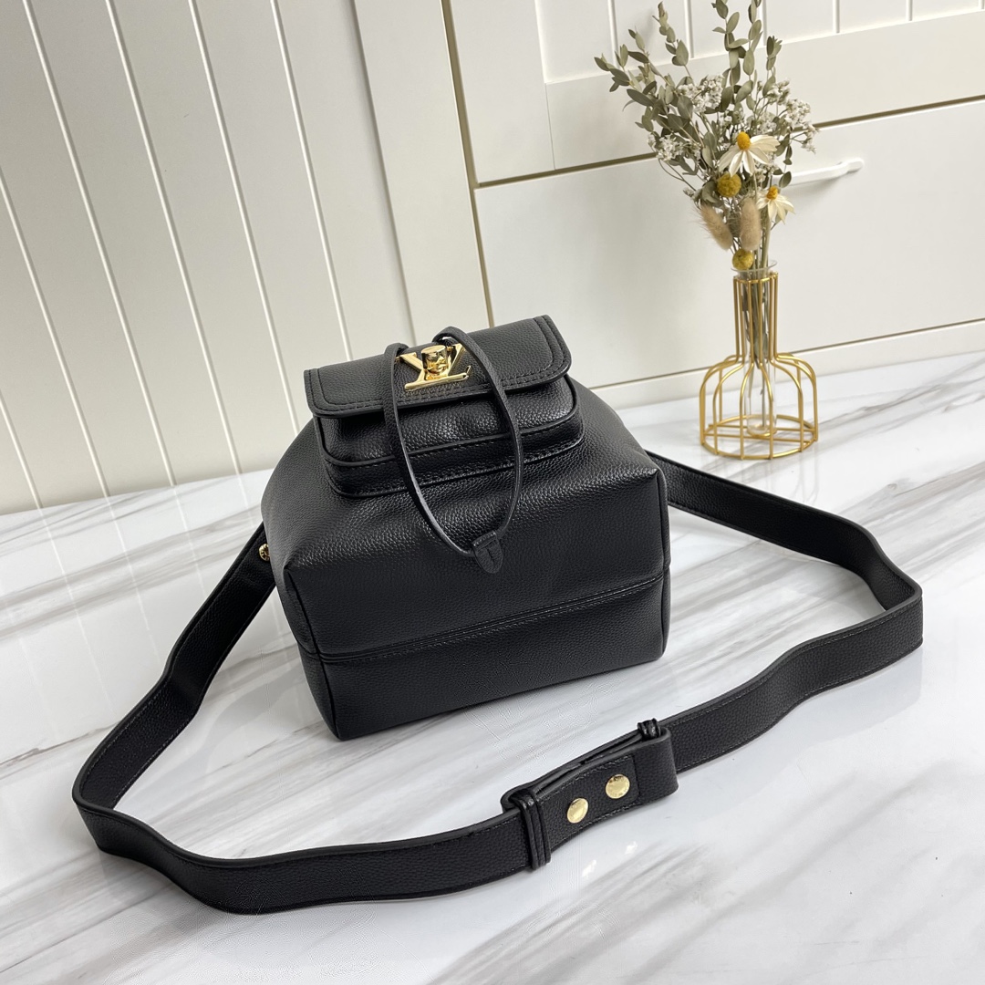 Louis Vuitton Lockme Bucket negro/marrón/gris-3