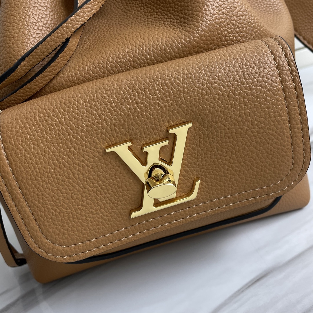 Louis Vuitton Lockme Bucket negro/marrón/gris-8