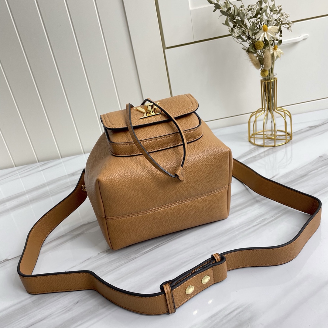 Louis Vuitton Lockme Bucket negro/marrón/gris-9