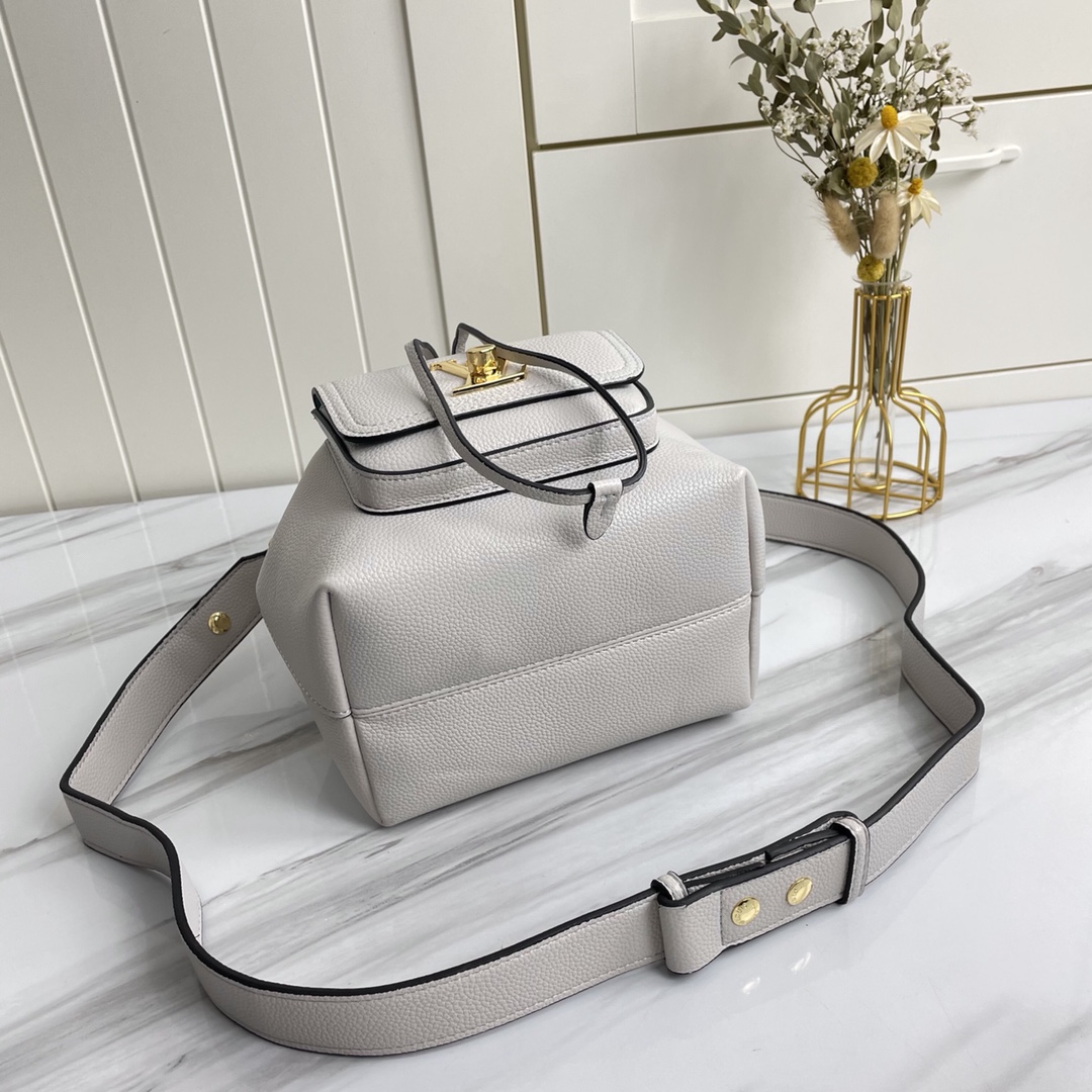 Louis Vuitton Lockme Bucket negro/marrón/gris-14