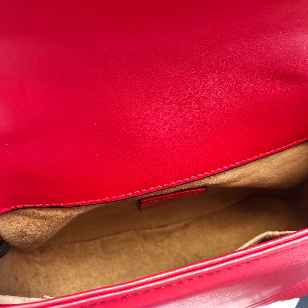Gucci Marmont Mini Top Many Bolsa White/Pink/Rojo-14