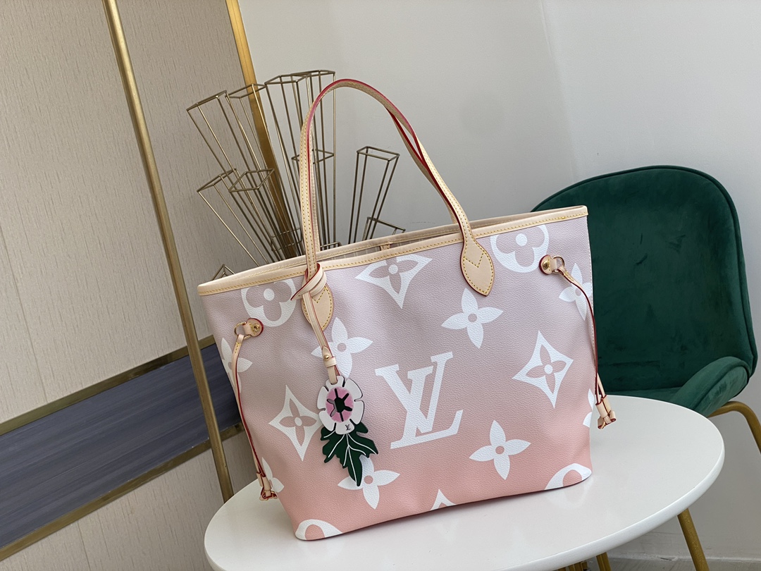Louis Vuitton Hunfull Mm Blue/Pink/Mist-5