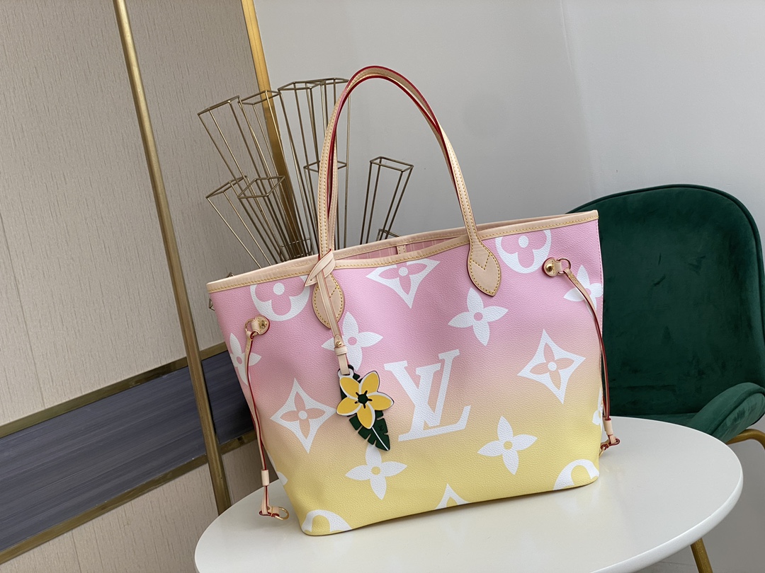 Louis Vuitton Hunfull Mm Blue/Pink/Mist-9