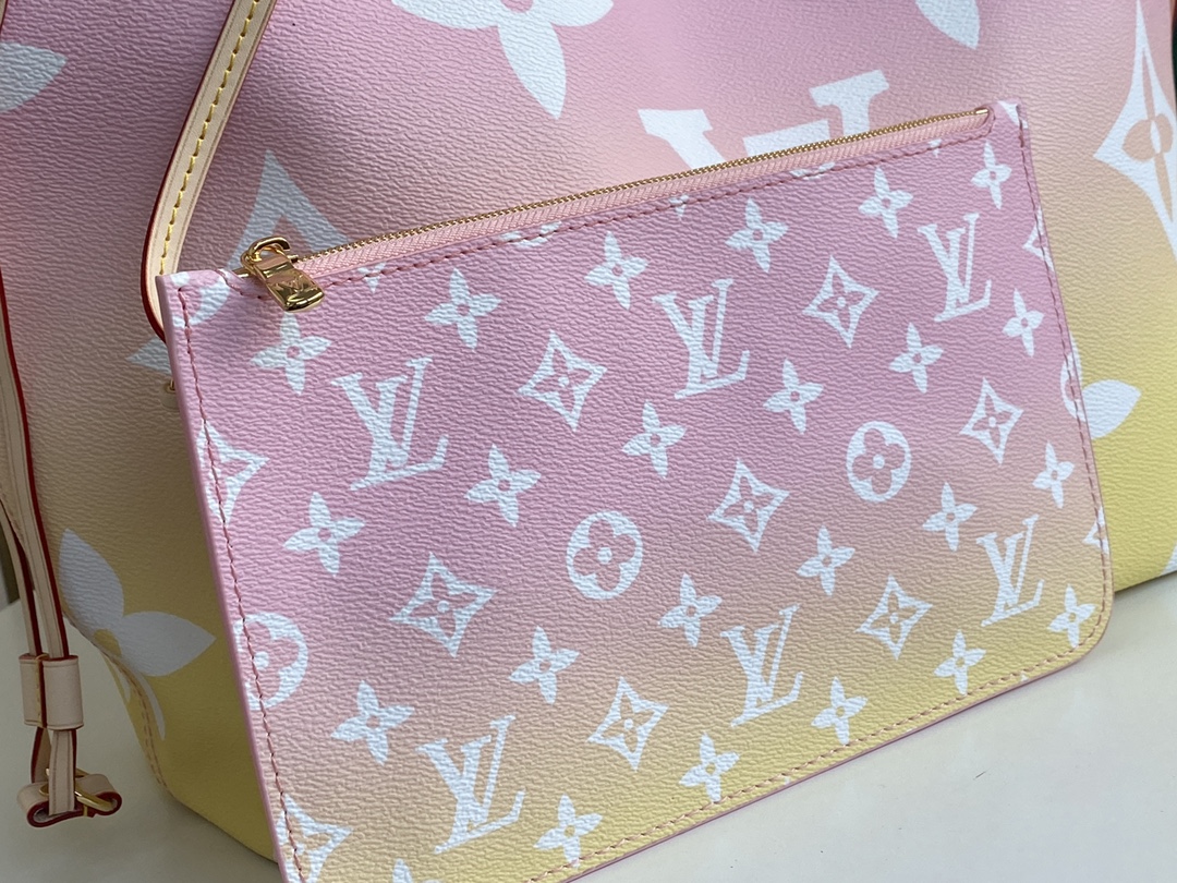 Louis Vuitton Hunfull Mm Blue/Pink/Mist-11