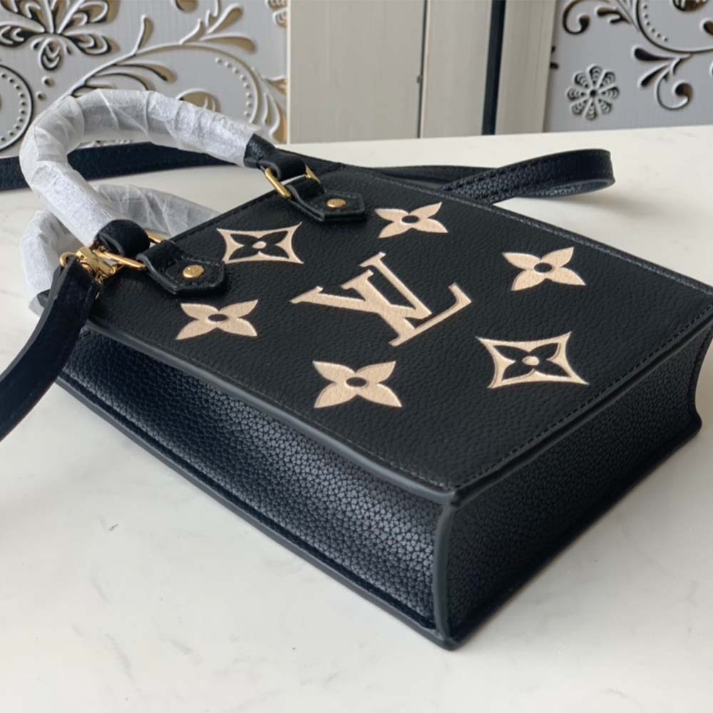 Louis Vuitton Petit Sac Plat M57937 Negro/Beige/Brown-10