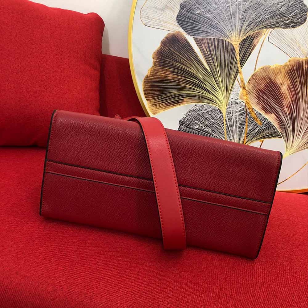 Bolsa Monocromática de cuero Saffiano de Prada Medium 1BA155 (66158) Vino-15