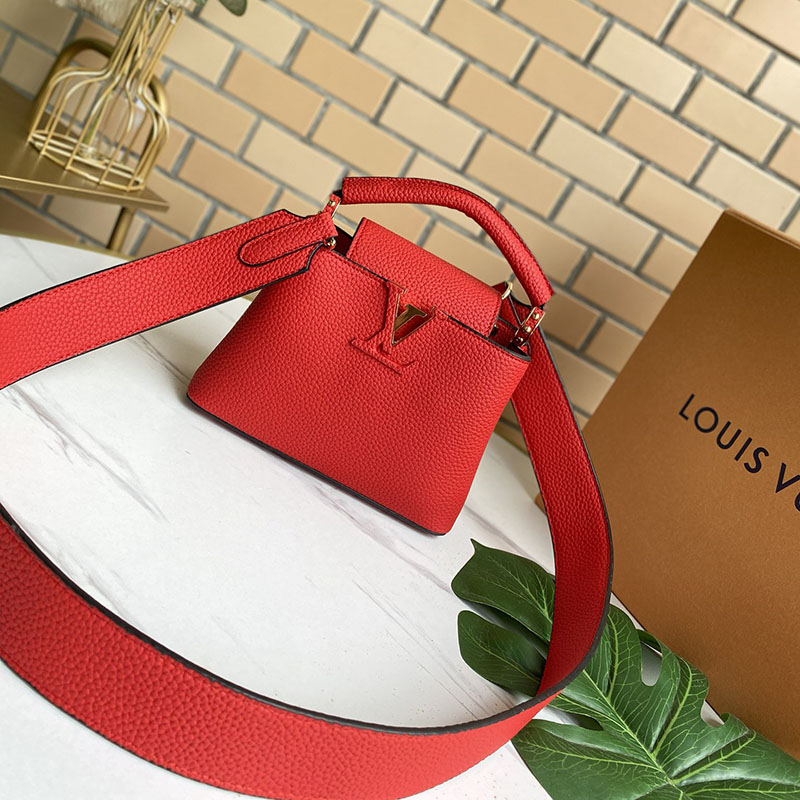 Louis Vuitton Capucines mini negro/blanco/rojo/rosa/beige-8