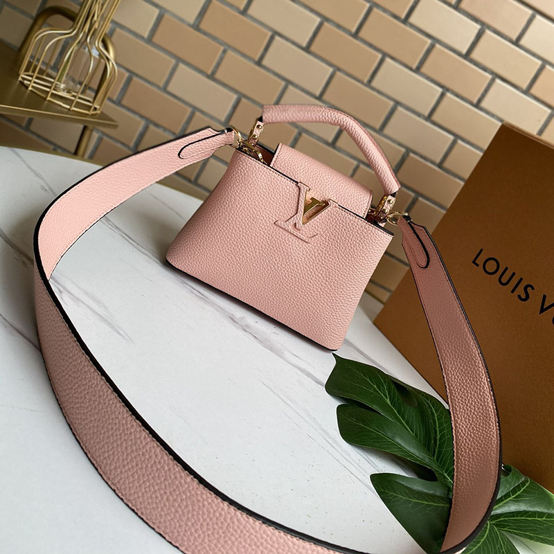 Louis Vuitton Capucines mini negro/blanco/rojo/rosa/beige-12