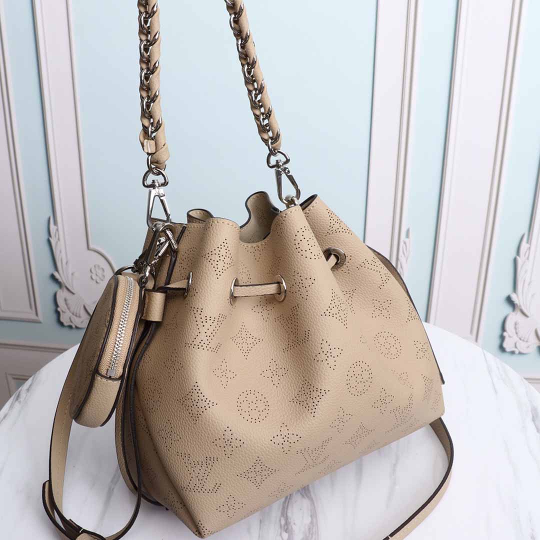 Louis Vuitton Muria M57526 Negro/Beige/Pink-5