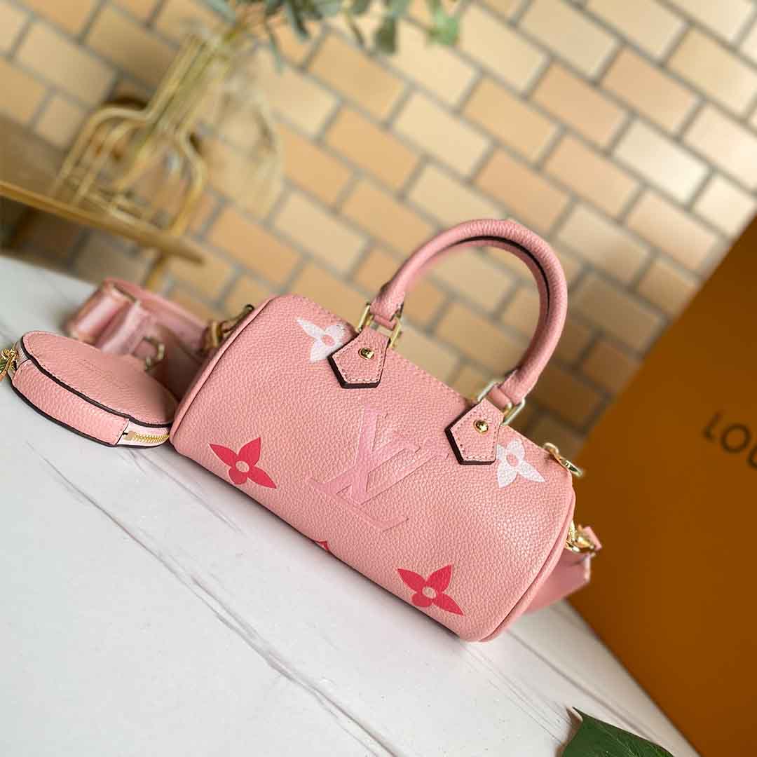 Louis Vuitton Papillon BB M45707 Rosa/amarillo/negro/azul-18
