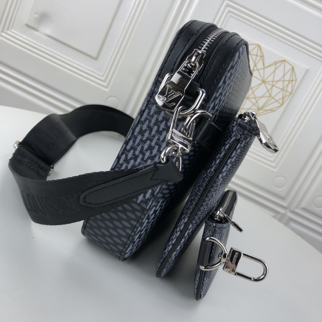 Louis Vuitton Trio Messenger M69443 Negro/Plata-4