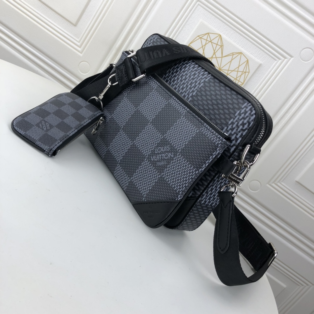 Louis Vuitton Trio Messenger M69443 Negro/Plata-7