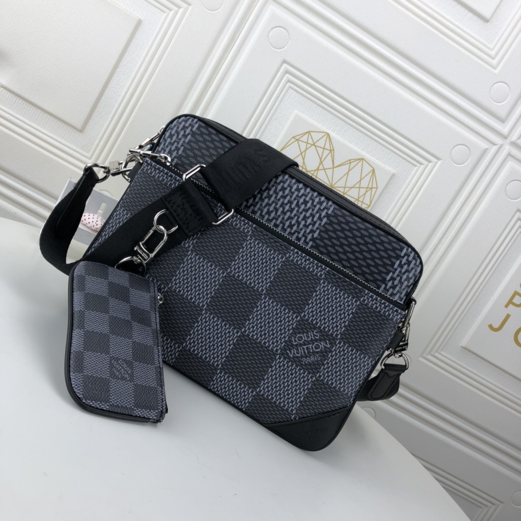 Louis Vuitton Trio Messenger M69443 Negro/Plata-8