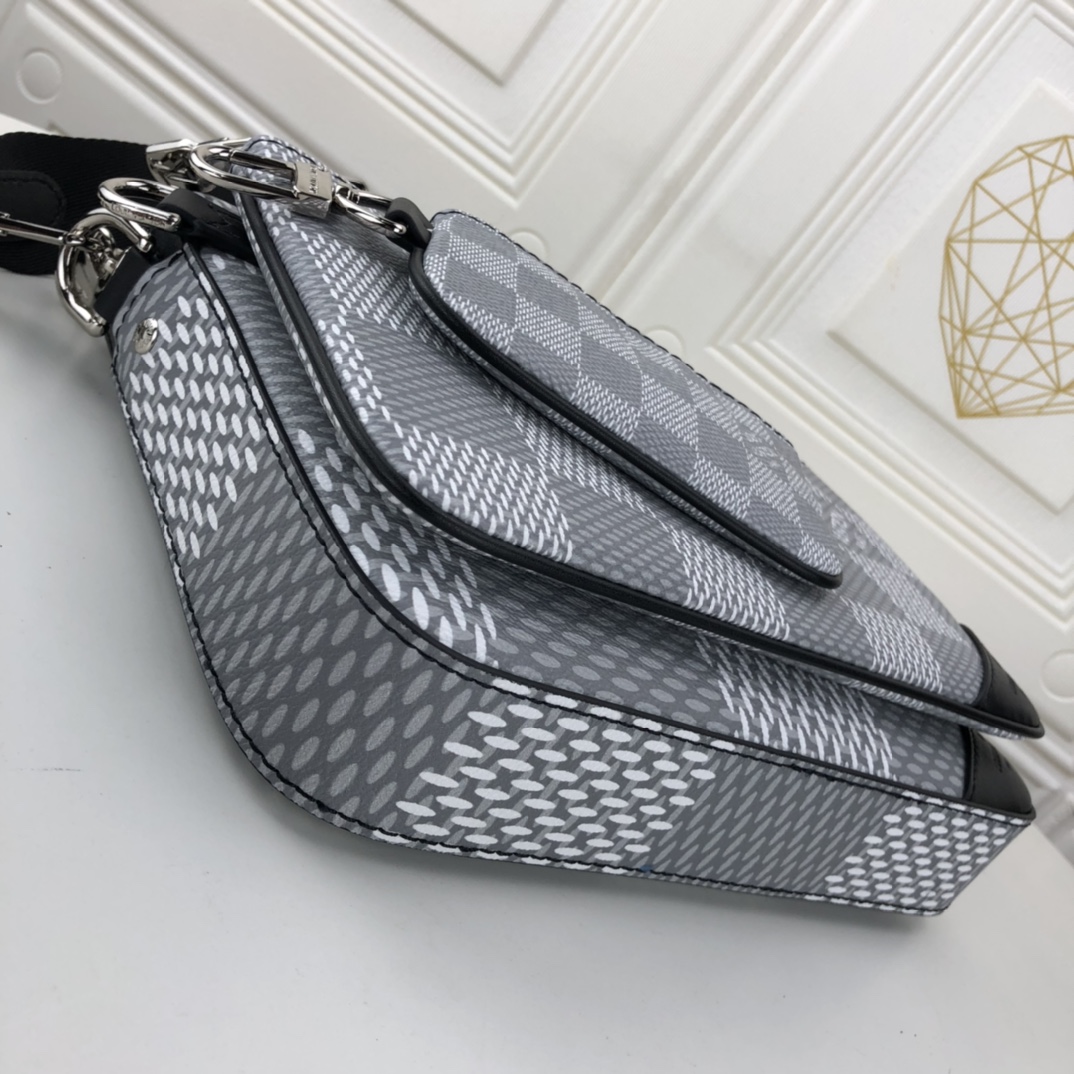 Louis Vuitton Trio Messenger M69443 Negro/Plata-9