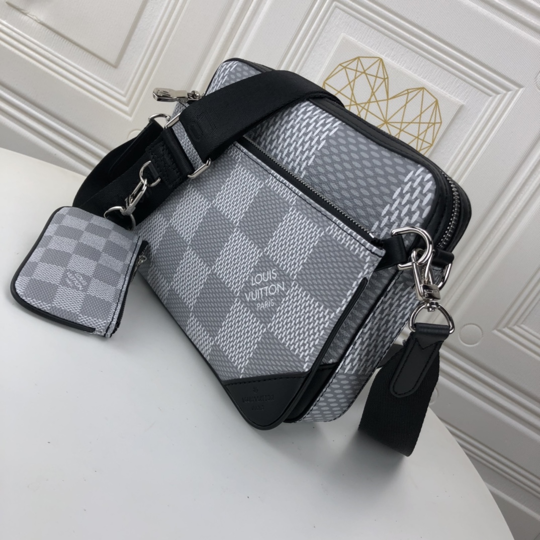 Louis Vuitton Trio Messenger M69443 Negro/Plata-12
