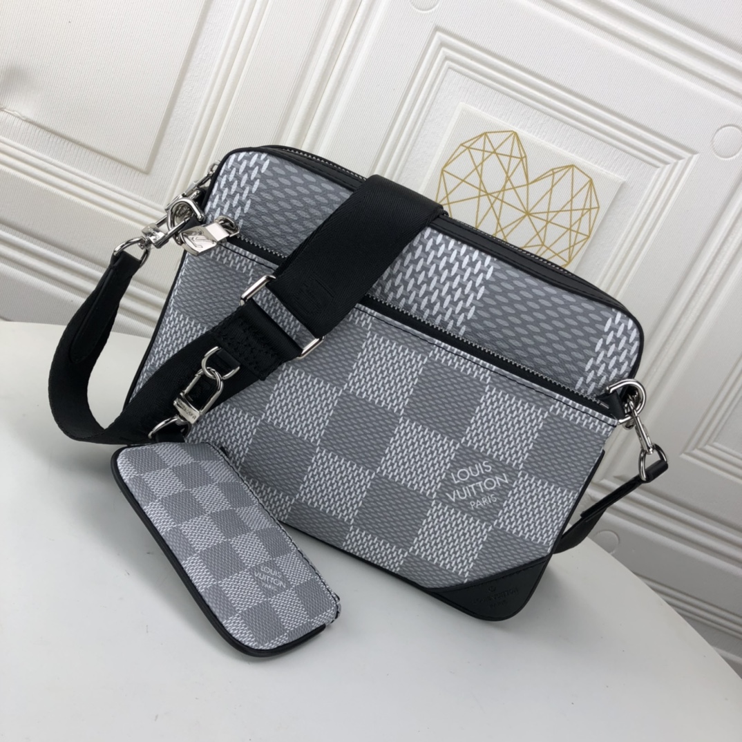 Louis Vuitton Trio Messenger M69443 Negro/Plata-13