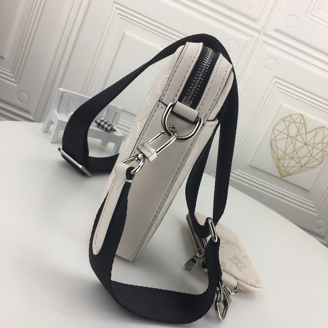 Louis Vuitton Trio Messenger en relieve M69443 White/Black-3