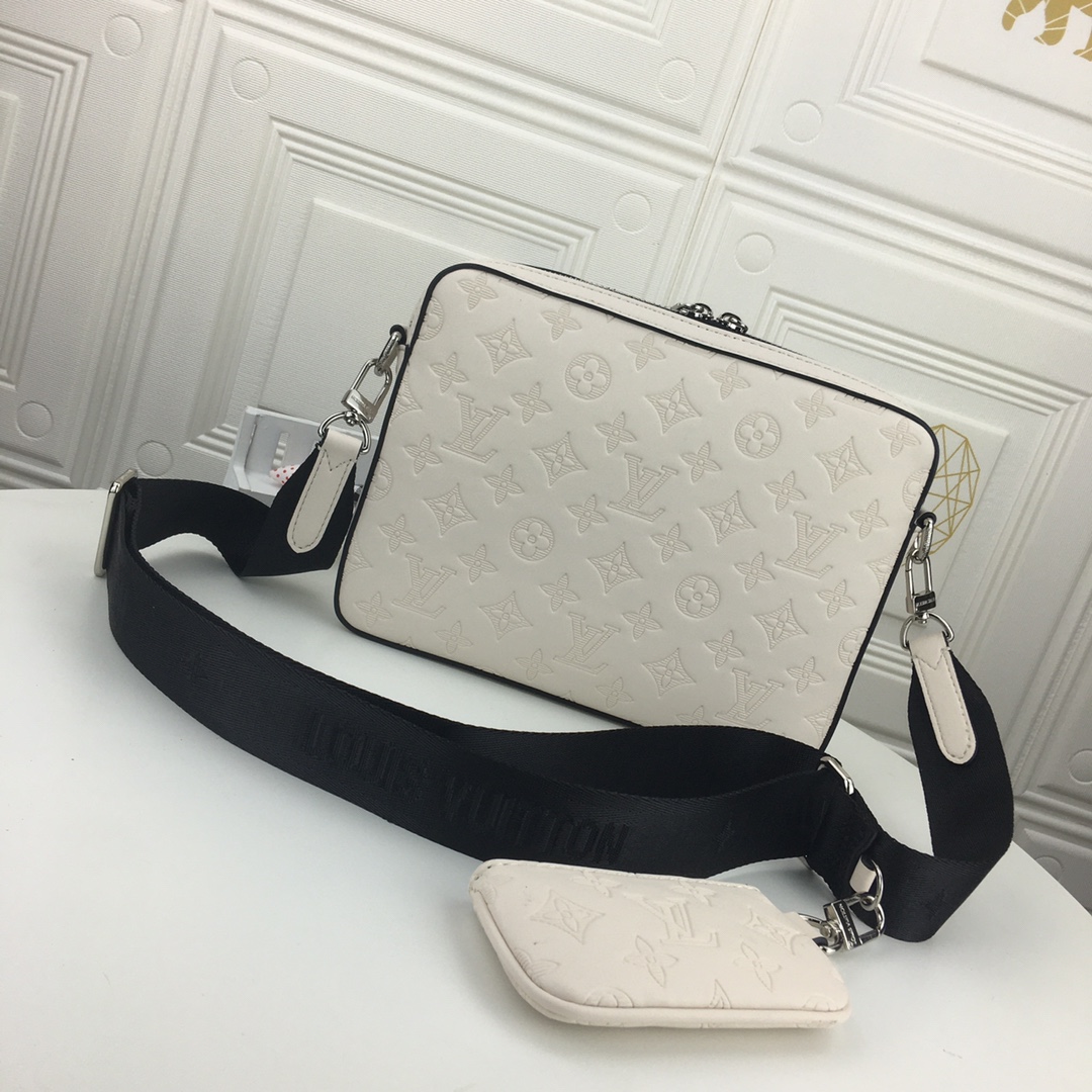 Louis Vuitton Trio Messenger en relieve M69443 White/Black-5
