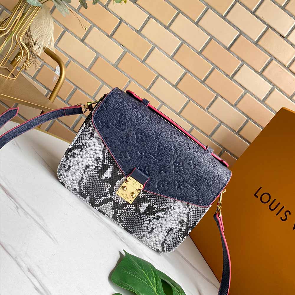 Louis Vuitton Pochette Metis M40780 Negro/Marina/Rojo-7