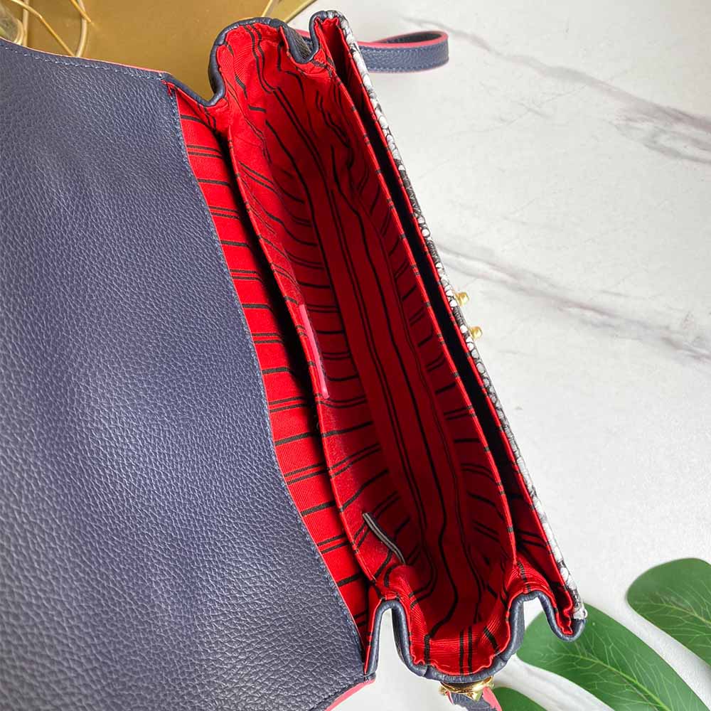 Louis Vuitton Pochette Metis M40780 Negro/Marina/Rojo-9