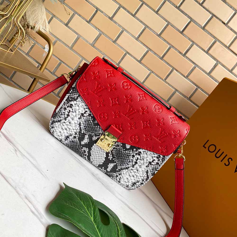 Louis Vuitton Pochette Metis M40780 Negro/Marina/Rojo-11