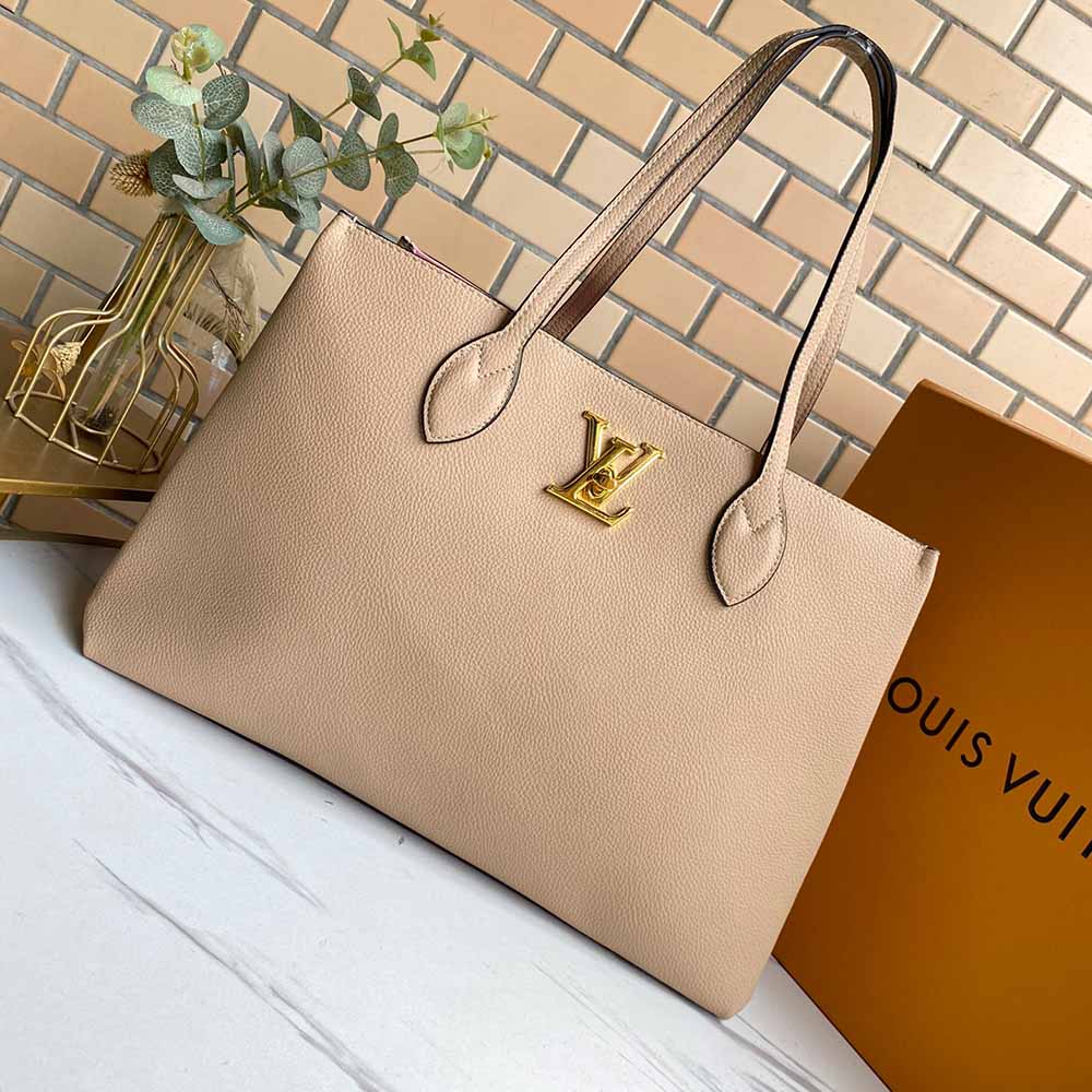 Louis Vuitton Lockme Shopper M57346 beige/negro/verde-9