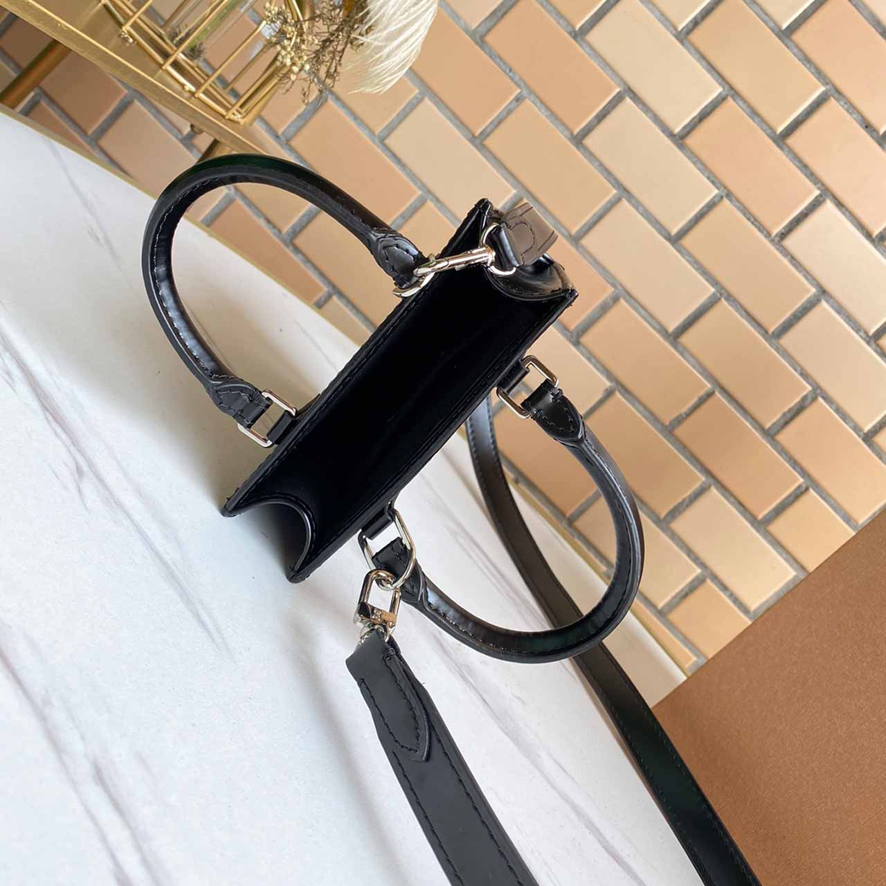 Louis Vuitton Petit Sac Plat M69441 Black/White/Pink-1