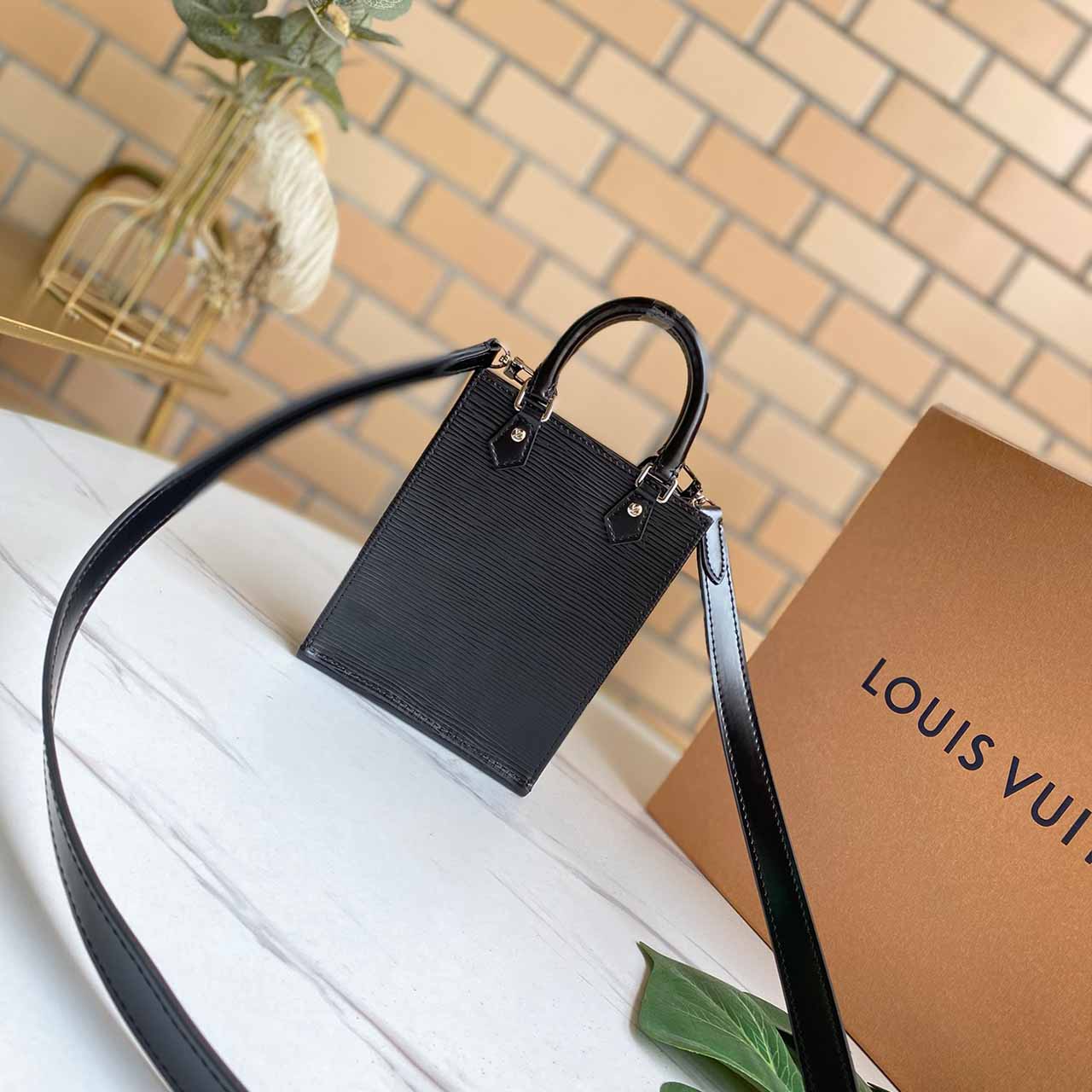 Louis Vuitton Petit Sac Plat M69441 Black/White/Pink-6