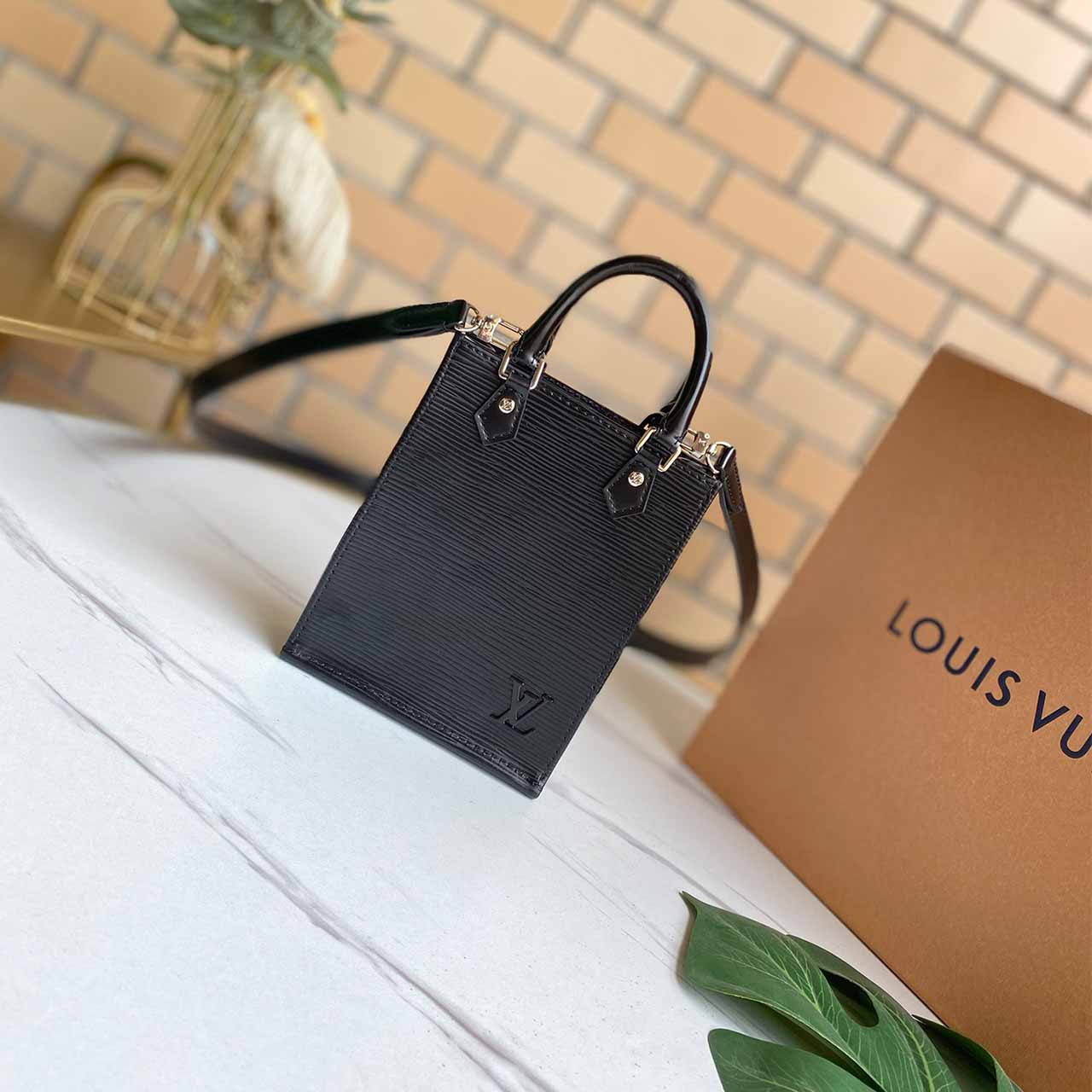 Louis Vuitton Petit Sac Plat M69441 Black/White/Pink-8