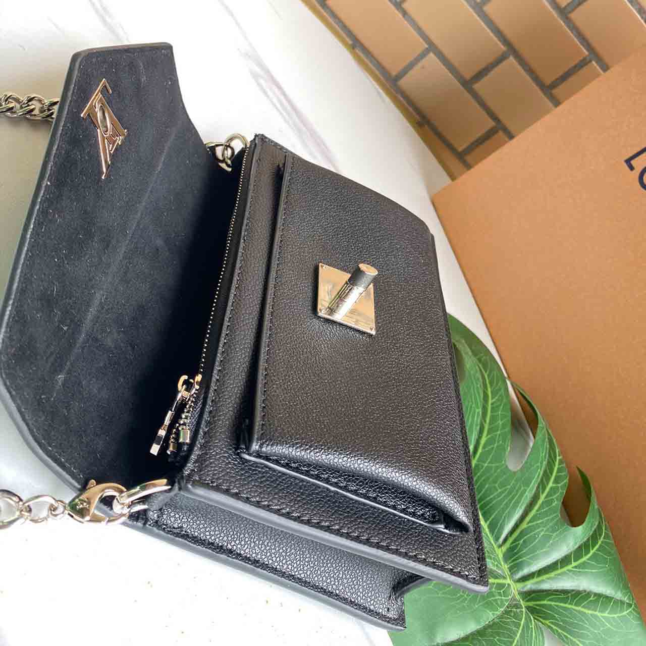 Louis Vuitton Mylockme Chain Bolsa M55902 Negro-2