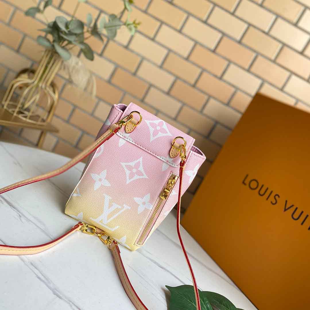 Louis Vuitton Tiny Mochila M45764 Rosa/azul-6