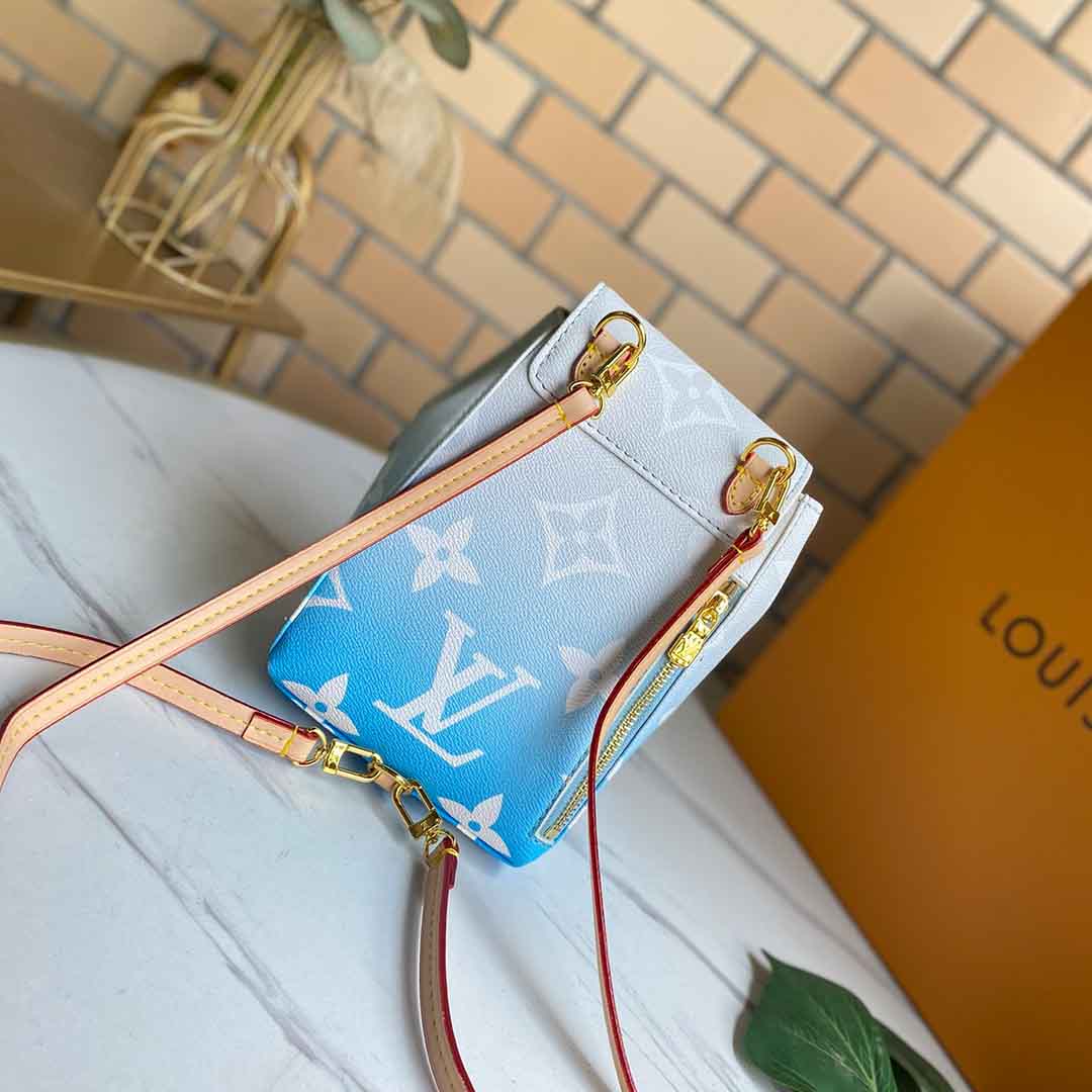 Louis Vuitton Tiny Mochila M45764 Rosa/azul-12
