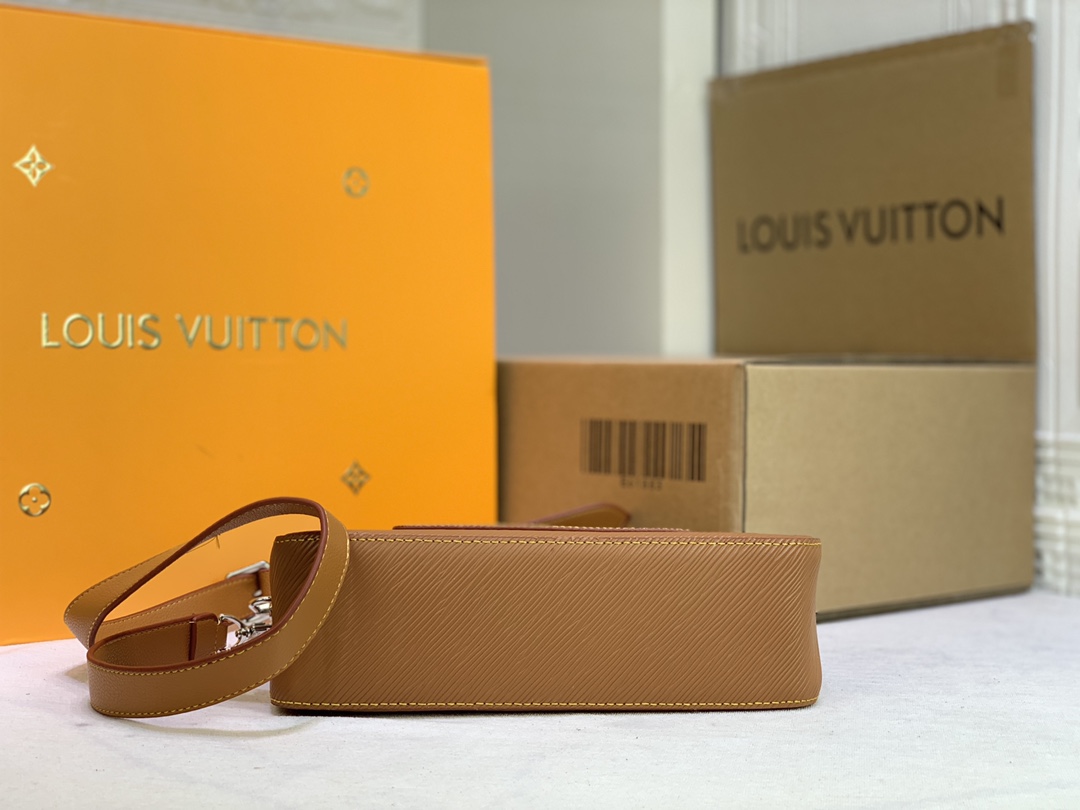 Louis Vuitton Marelle HandBolsa Black/White/Brown-9