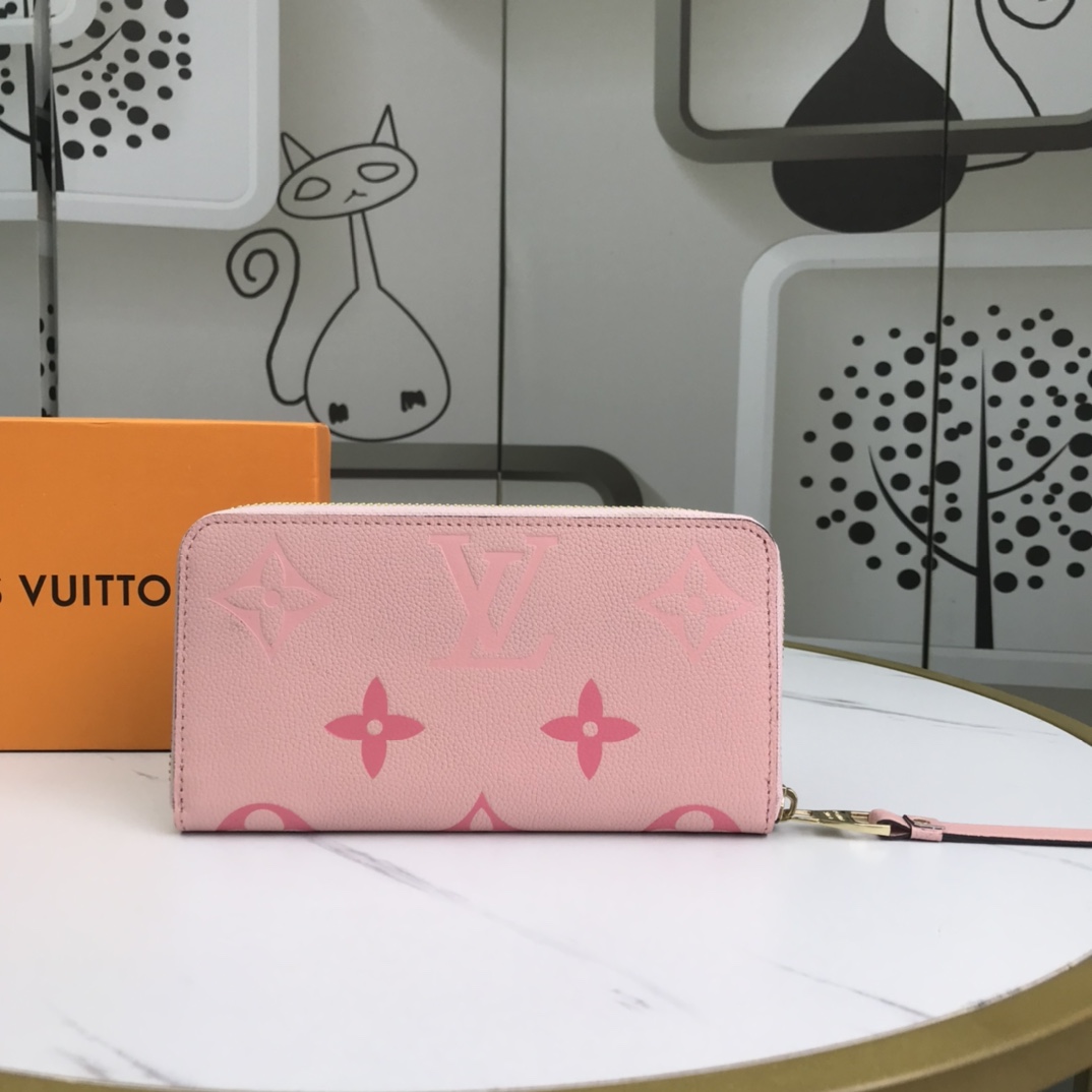Louis Vuitton Zippy Wallet Pink/Blue/Brown-1
